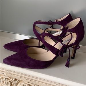 L.K. Bennett Suede Tassel Sandals